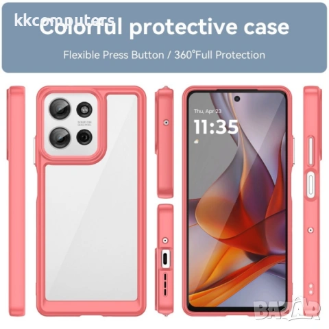 Motorola Moto G75 5G Colorful TPU Калъф и Протектор, снимка 2 - Калъфи, кейсове - 53234562