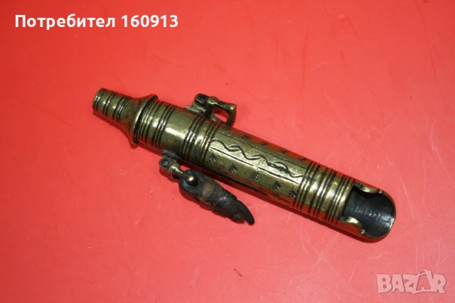 Османски балкански дозатор за барут за кремъчни капсулни пушки пищови., снимка 2 - Антикварни и старинни предмети - 51121644