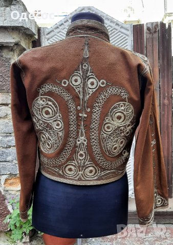 Автентична Османска връхна дреха салтамарка със сърмени конци, снимка 2 - Антикварни и старинни предмети - 31061638