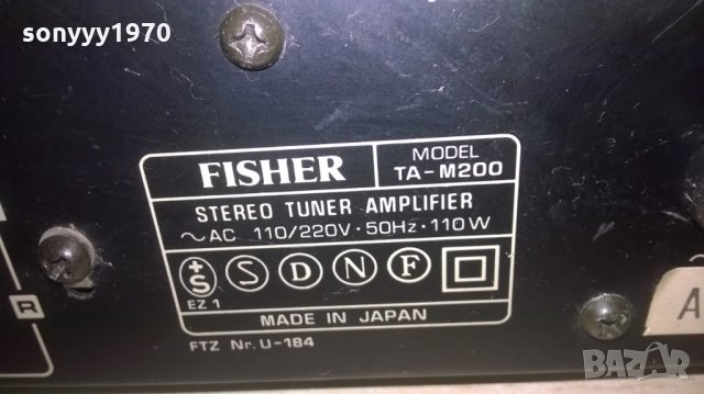 fisher ta-m200 stereo receiver-made in japan-внос франция, снимка 13 - Ресийвъри, усилватели, смесителни пултове - 27546851