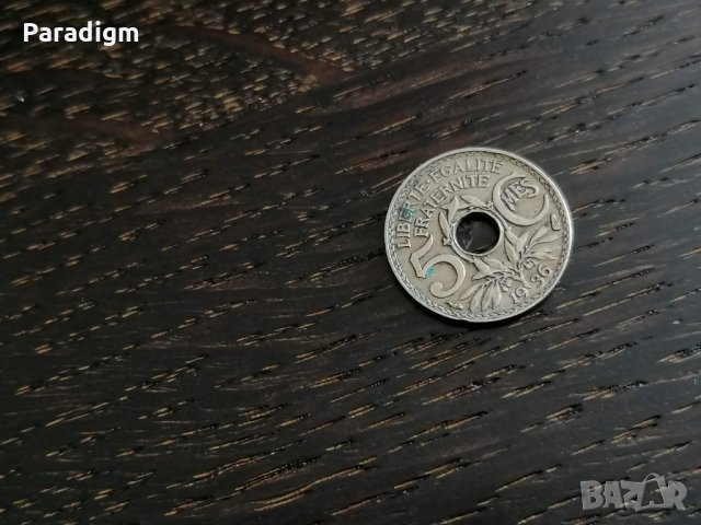 Mонета - Франция - 5 сантима | 1936г.