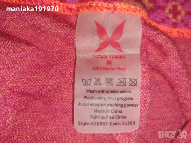 Kari Traa (М) дамска термо блуза мерино 100% Merino Wool, снимка 6 - Спортни екипи - 43666674