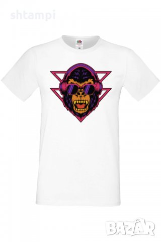 Мъжка тениска monkey with headphones,Изненада,Повод,Подарък,Празник, снимка 12 - Тениски - 37653000