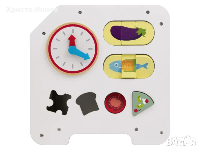 Детска Дървена кухня Кубче с активности игри Финна моторика с аксесоари, снимка 3 - Образователни игри - 47943084