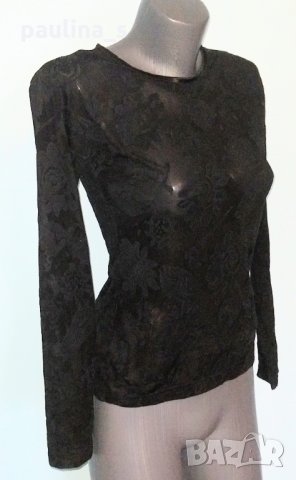 Еластична и мистична блуза с флорален акцент , снимка 3 - Блузи с дълъг ръкав и пуловери - 27424639