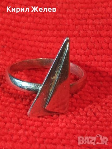 СТИЛЕН ДИЗАЙНЕРСКИ МОДЕН СРЕБЪРЕН АРТ ПРЪСТЕН ВИСОКА ПРОБА СРЕБРО с ЩЕМПЕЛ на АВТОРА 36621, снимка 2 - Пръстени - 39976305