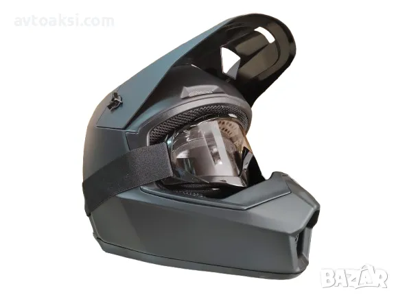 Каска Крос Мотор/Скутер/Бъги/Вело/АТВ три цвята с Очила, снимка 2 - Аксесоари и консумативи - 50409142