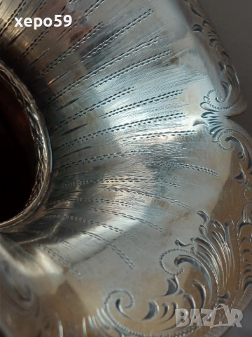 Стара Антикварна Сребърна кана за вода/сребро 925 проба,емайл,тюркуази/чаша,сребро/, снимка 14 - Аксесоари за кухня - 52316145