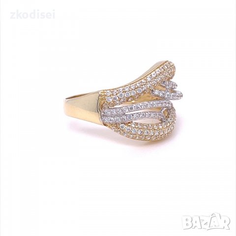 Златен дамски пръстен 3,42гр. размер:57 14кр. проба:585 модел:9937-5, снимка 3 - Пръстени - 38442155