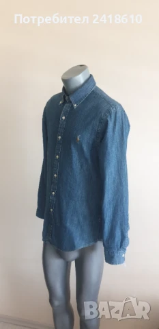 POLO Ralph Lauren Slim Fit Cotton Mens Size M ОРИГИНАЛ! Мъжка Дънкова Риза!, снимка 7 - Ризи - 51103862
