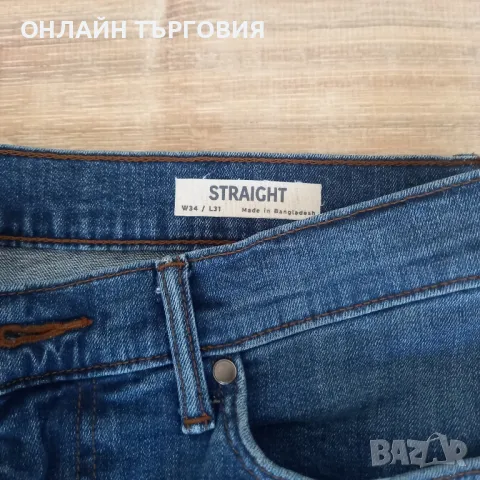 Класически мъжки сини дънки, снимка 2 - Дънки - 48763936