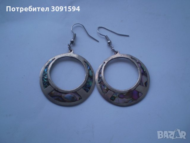 Обеци мексикански седеф маркирани МЕКСИКО, снимка 2 - Обеци - 34893508
