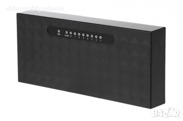 8 Port Poe Switch 6 + 2 Ports DC Мрежови IP Камери NVR LSPOE-06120A 8 Порт Суич от които 6 порта POE, снимка 7 - IP камери - 28567738