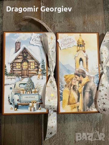 ръчно изработена картичка с шоколад, снимка 7 - Декорация за дома - 52753165