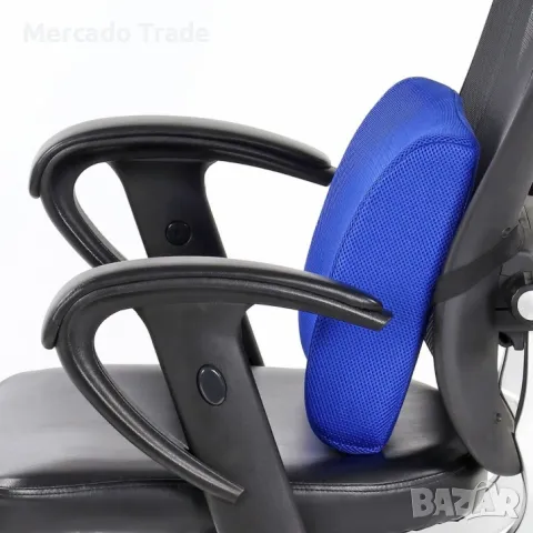 Ортопедична възглавница Mercado Trade, За лумбална опора с охлаждащ гел, Синя, снимка 9 - Възглавници - 48875435