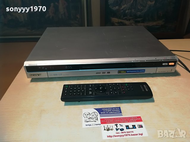 sony rdr-hx720 dvd recorder-hdd/dvd-160gb+remote, снимка 10 - Плейъри, домашно кино, прожектори - 29059256