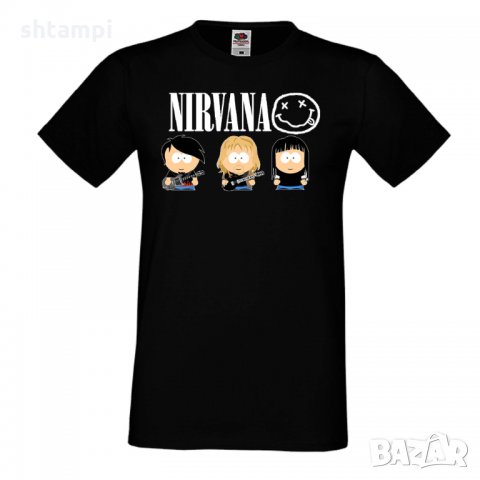 Мъжка тениска Nirvana 1, снимка 2 - Тениски - 32916170