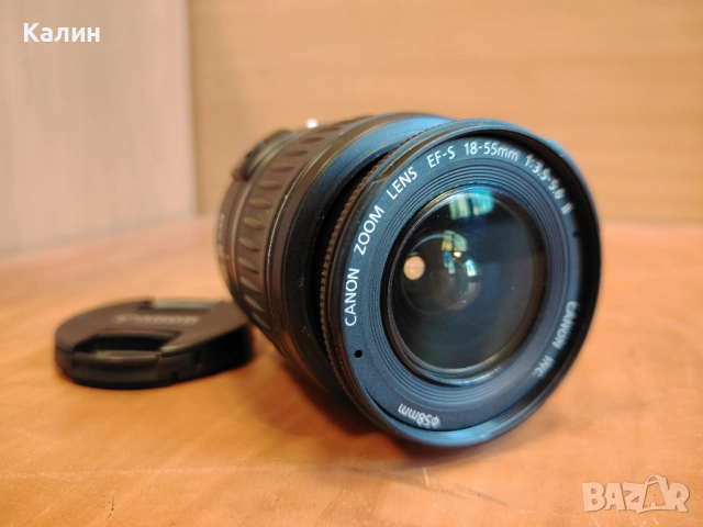Обектив Canon EF-S 18-55mm/1:3,5-5.6 II, снимка 2 - Фотоапарати - 52923651