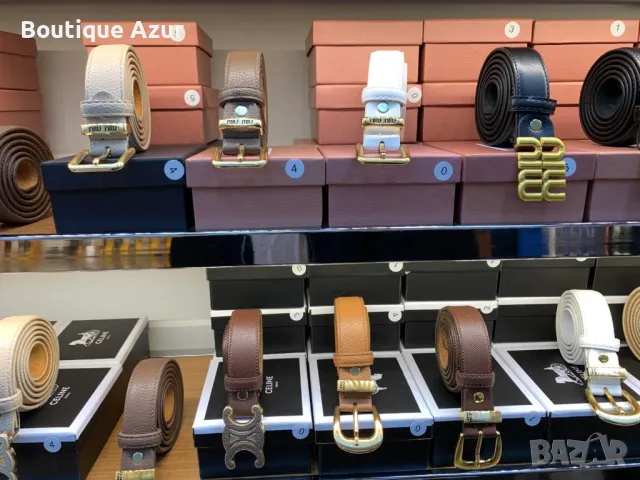 колани в кутия от естествена кожа miu miu celine 