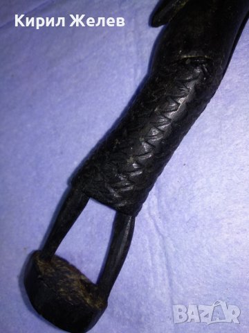 СТАРИННА АФРИКАНСКА АБАНОСОВА СТАТУЕТКА Ръчна ТРАДИЦИОННА МАЙСТОРСКА АРТ РАБОТА ФИГУРА АБАНОС 41415, снимка 13 - Антикварни и старинни предмети - 43588053