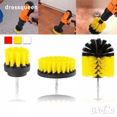 2561 Комплект от 3бр.почистващи четки за винтоверт, снимка 6 - Други стоки за дома - 28481922