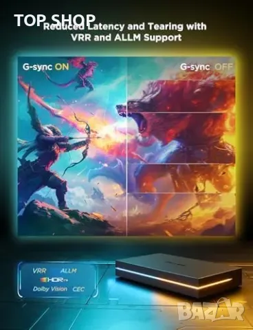 Ново Govee Sync Box с CogniGlow, RGBIC осветление, HDMI 2.1, 8K/4K, снимка 4 - Лед осветление - 49498037