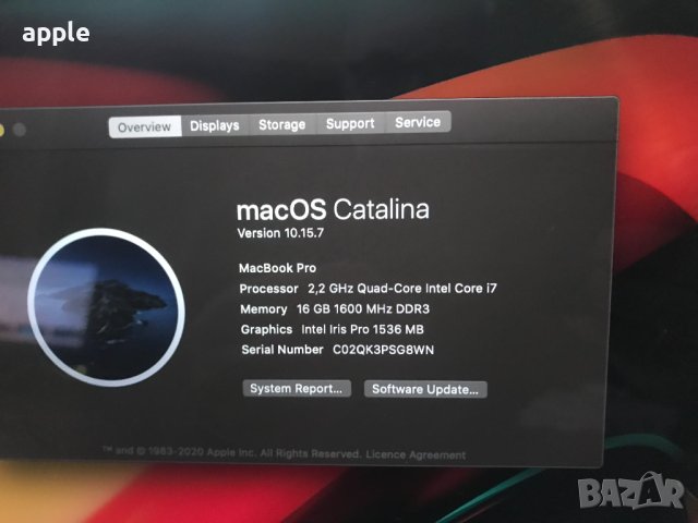 15" Core i7 MacBook Pro А1398 Mid-2015 (IG), снимка 9 - Лаптопи за дома - 35839221