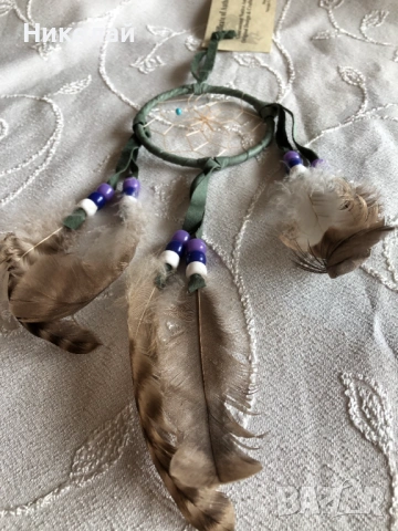 Dreamcatcher, ловец на сънища /капан за сънища, автентичен индиански амулет ръчна изработка, уникат , снимка 7 - Декорация за дома - 53401023