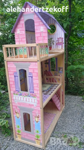 Детска дървена къща за кукли Kid Kraft, снимка 7 - Играчки за стая - 50655502
