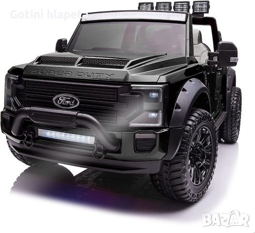 Акумулаторен Двуместен джип Ford super Duty 4X4 2X12V14A(24V) батерия, C MP4, снимка 5 - Детски велосипеди, триколки и коли - 40872153