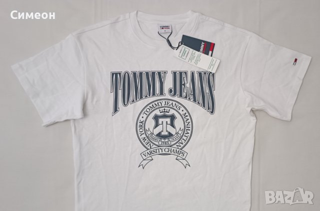 Tommy Jeans Relaxed Varsity Tee оригинална тениска XS памук фланелка, снимка 2 - Тениски - 43089229