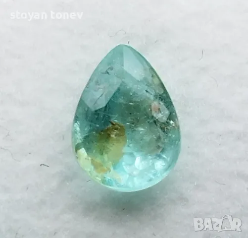 Зелено син Параиба турмалин с форма круша - 0.78кт.! Сертифициран! Нов!, снимка 12 - Бижутерийни комплекти - 49935342