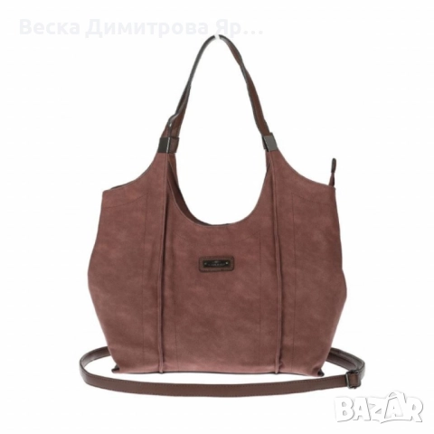 Дамска чанта от еко велур и к. – елегантен и практичен модел (бордо), снимка 14 - Чанти - 52574265