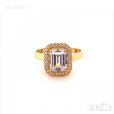 Златен дамски пръстен 2,88гр. размер:57 14кр. проба:585 модел:14288-3, снимка 1 - Пръстени - 39855619