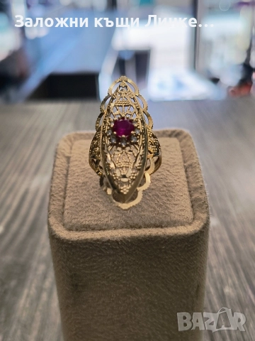 Златен Пръстен 3.23гр / 14К, снимка 5 - Пръстени - 52703910