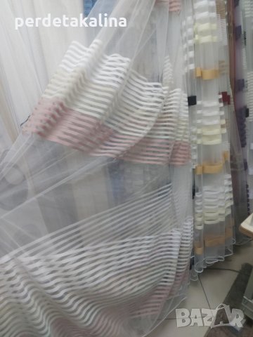 Тънки пердета хоризонтални райета, снимка 5 - Пердета и завеси - 33502284