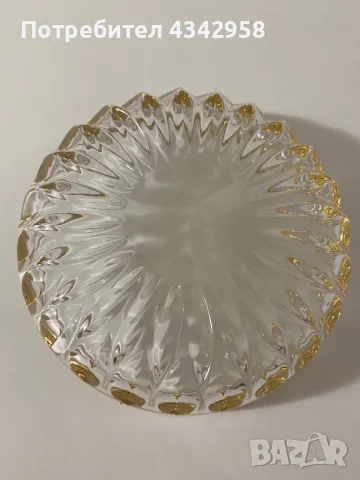 Чиния Cristal Gold , снимка 3 - Други ценни предмети - 48648382