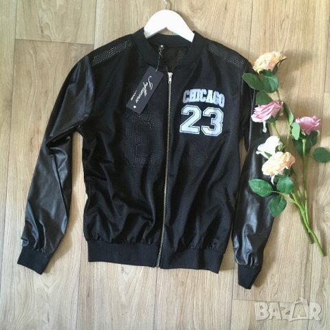 Разпродажба Дамско черно спортно яке, тънко, лятно пролетно есенно, бомбер бомбър, мрежа airtex, снимка 7 - Якета - 40729455