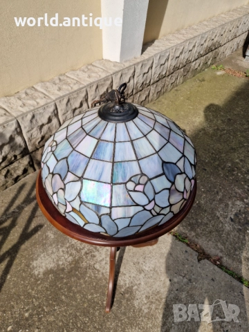 Прекрасна антикварна таванна лампа Тифани , снимка 6 - Лампи за таван - 52139098