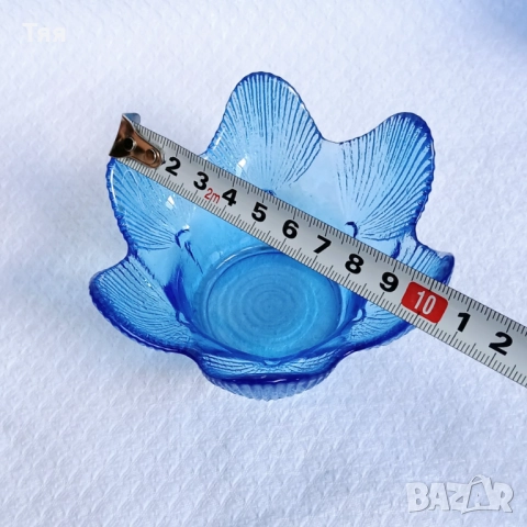 Стъклена посуда в синьо , снимка 10 - Други - 49976591