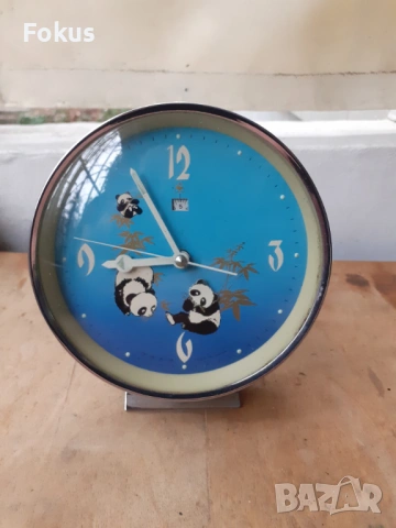 Стар китайски анимиран часовник с панди - работи, снимка 2 - Антикварни и старинни предмети - 53418231