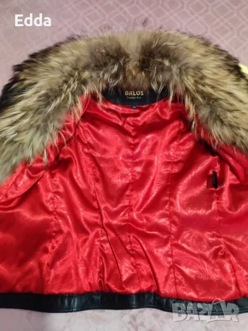 Кожено яке естествен косъм , снимка 6 - Якета - 47532889