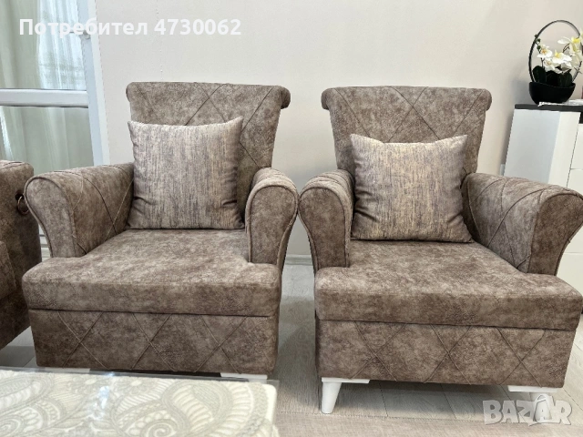 Комплект дивани 3+3+1+1 | Функция сън + ракла | Отлично състояние, снимка 5 - Дивани и мека мебел - 53382679