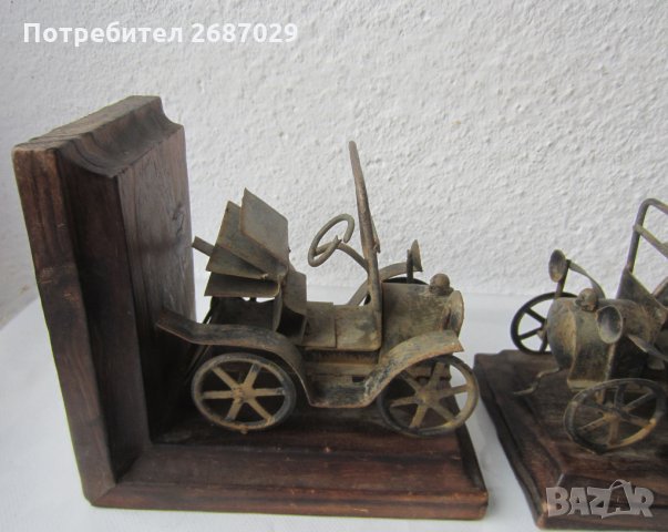  2 бр  стари автомобили ограничители за книги, букенд, bookend , снимка 9 - Статуетки - 28945870