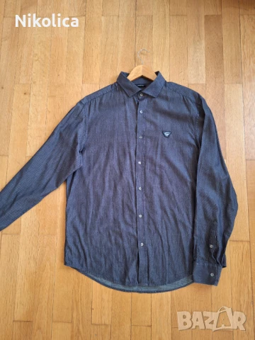 Мъжки ризи Armani jeans, размер XXL  и 3XL. Оригинални!, снимка 3 - Ризи - 50456883