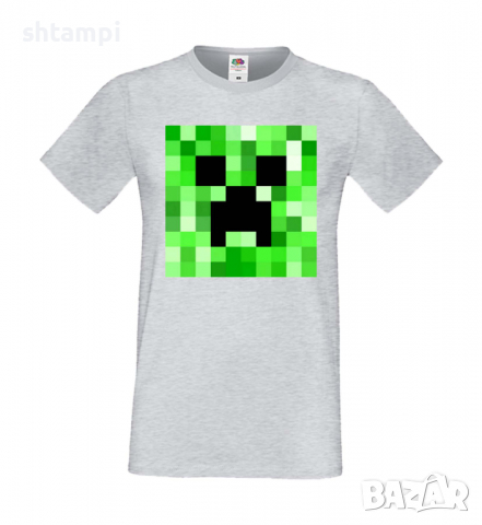 Мъжка тениска Creeper Face 2,Minecraft,Игра,Забавление,подарък,Изненада,Рожден Ден., снимка 8 - Тениски - 36492770