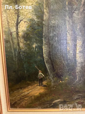 Стара маслена картина, снимка 3 - Картини - 48293098