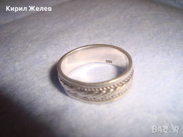 СТАРА СРЕБЪРНА ОРНАМНТИРАНА ХАЛКА СРЕБРО 925 РЕТРО АРТ ПРЪСТЕН МАЙСТОРСКА РЪЧНА ИЗРАБОТКА 27283, снимка 9 - Пръстени - 36817849