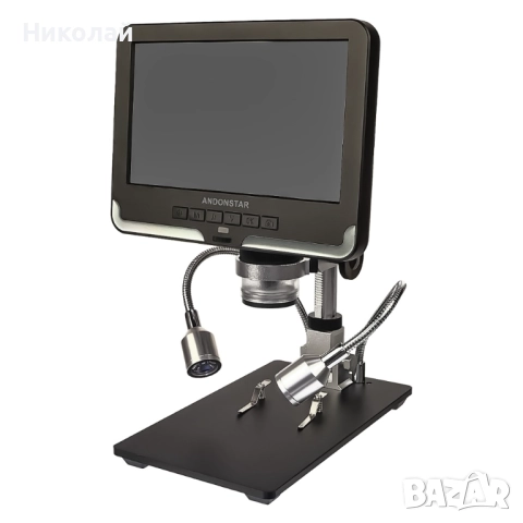 Микроскоп цифров с 7'' монитор и статив Andonstar AD206, снимка 2 - Друга електроника - 52288590
