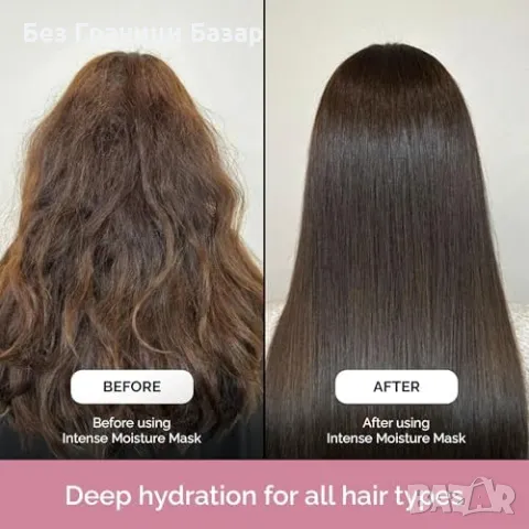 Нова Хидратираща маска за суха коса с кокосово масло за блясък, снимка 2 - Продукти за коса - 47271985